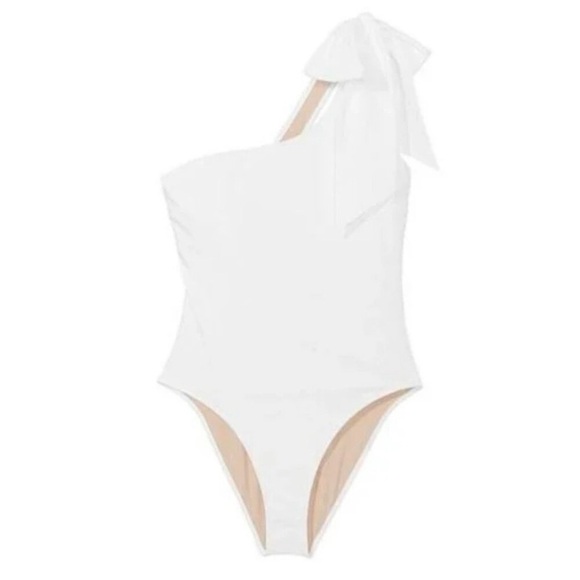New! Victoria's Secret Dots Bow One Shoulder One Piece Swimsuit 3861 - Picture 1 of 9